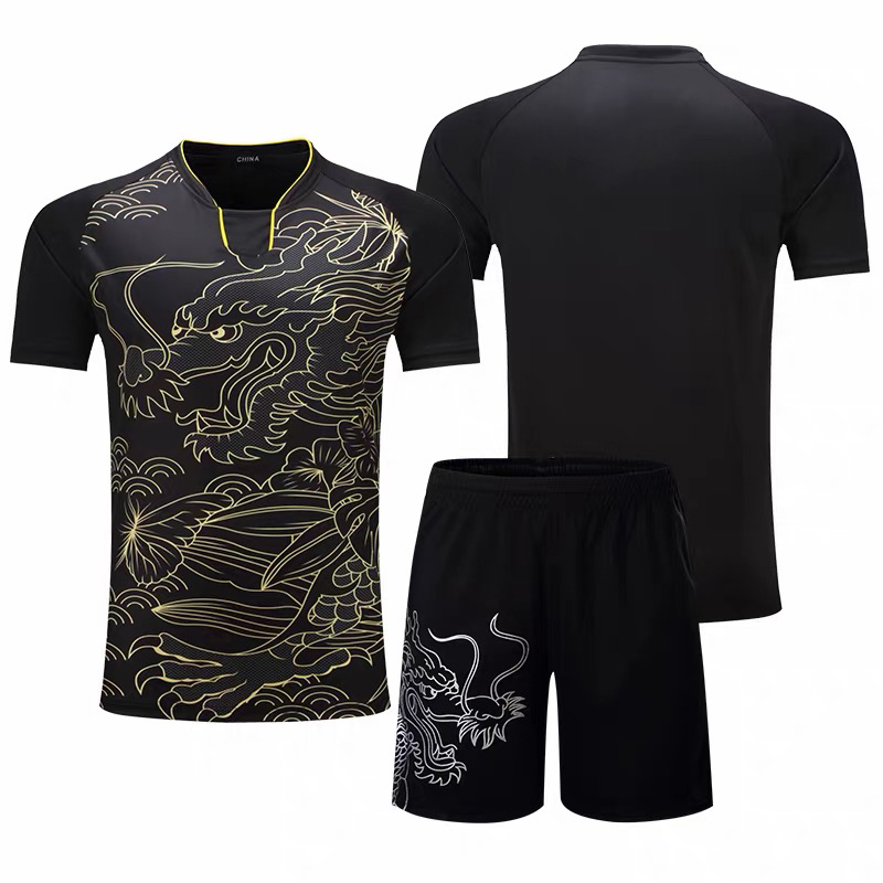 Table Tennis Zhang Jike - ドラゴン中国卓球ジャージ男性女性子供中国ピンポン Tシャツスポーツスーツ卓球ユニフォーム服