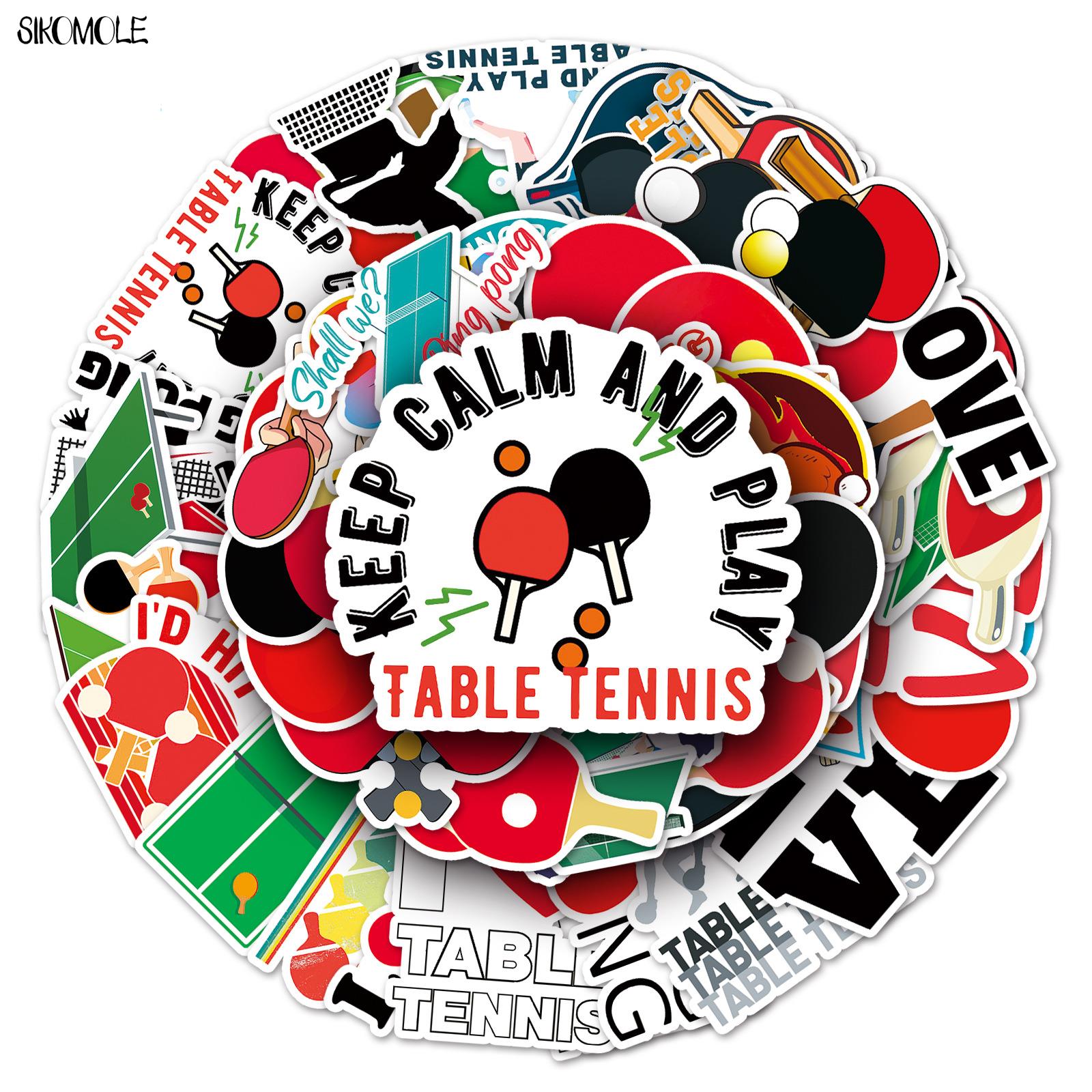 Table Tennis Olympics - 10/30/50個ピンポンボールステッカーdiyのキッズギフトおもちゃノートパソコンのスーツケーススケートボード電話ギターカップデカール落書き漫画ステッカー