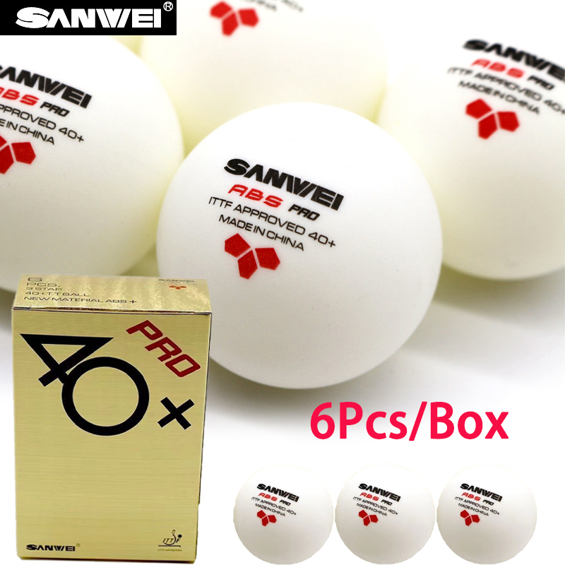 Table Tennis Olympics - Sanwei abs pro-競技トレーニング用の40つの卓球ボール,新しい素材のitf承認されたpingプロングボール,ピース/箱