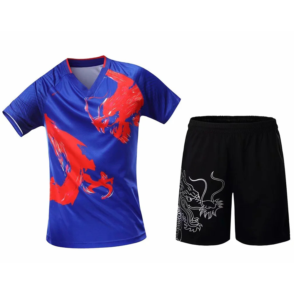 ドラゴン中国卓球ジャージ男性女性子供中国ピンポン Tシャツス - Table Tennis Zhang Jike のレビューと価格