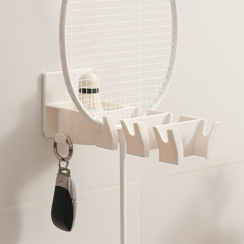 穴あけ不要の壁掛けバドミントンラケットホルダー、ボールフック - Table Tennis Olympics のレビューと価格