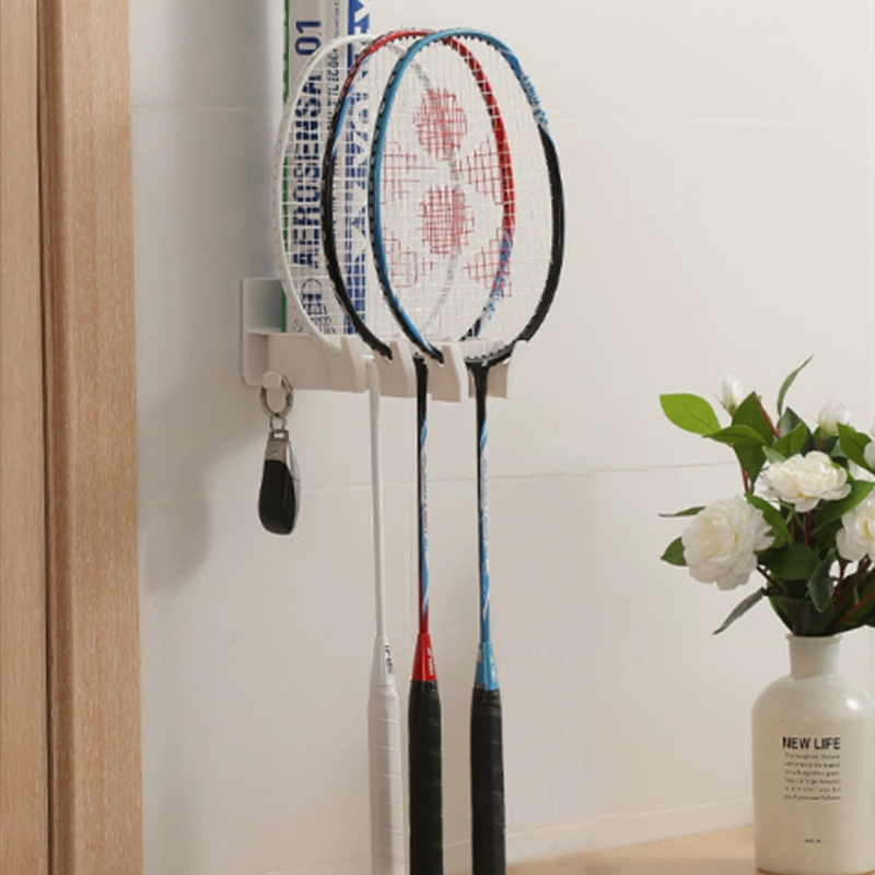穴あけ不要の壁掛けバドミントンラケットホルダー、ボールフック - Table Tennis Olympics のレビューと価格