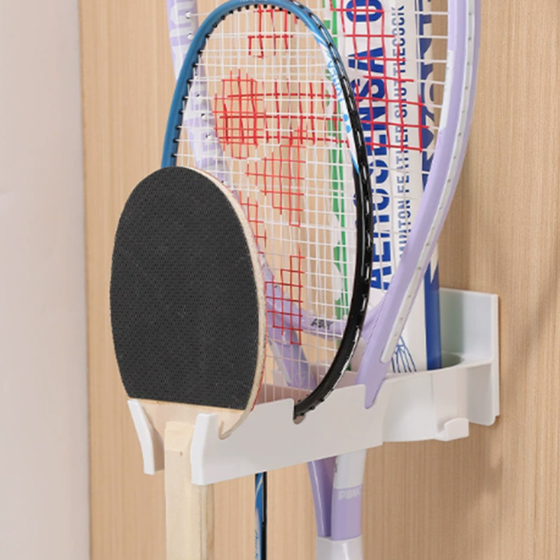 穴あけ不要の壁掛けバドミントンラケットホルダー、ボールフック - Table Tennis Olympics のレビューと価格